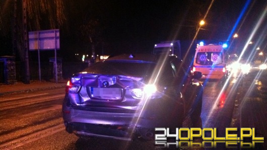 Ciężarówka najechała na tył BMW