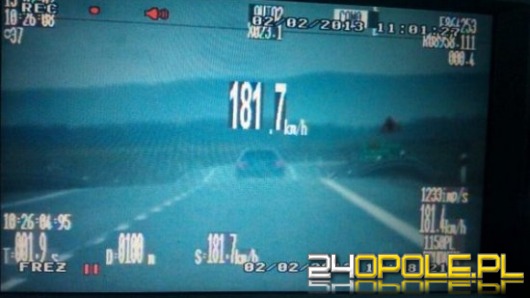 Pirat drogowy pędził 181 km/h