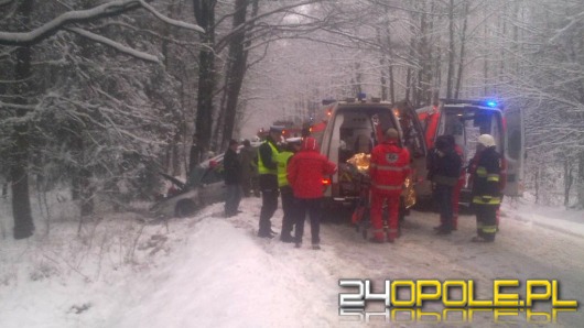 Trzy osoby trafiły do szpitala po wypadku koło Prószkowa
