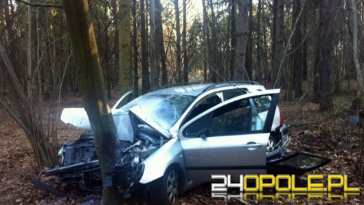 Wypadek w powiecie strzeleckim, na pomoc ściągnięto śmigłowiec