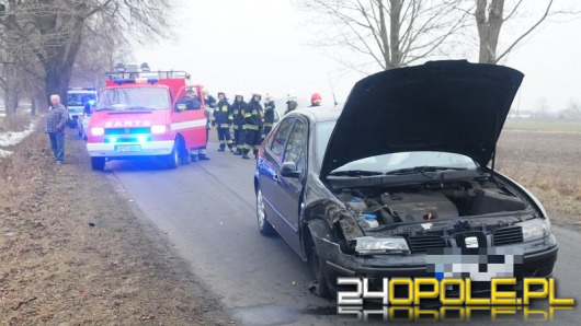 Kierowca zasłabł za kierownicą i uderzył w drzewo