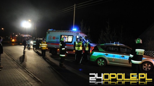 Wypadek w Zieleńcu, dwie osoby trafiły do szpitala