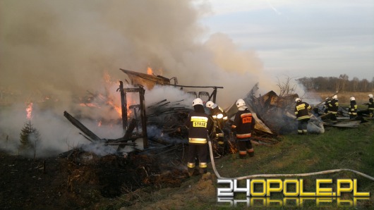 Pożar baraków w Chmielowicach