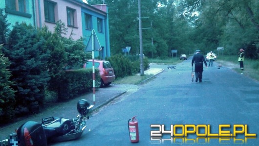 W Kędzierzynie - Koźlu rowerzysta wjechał na rozpędzony motocykl