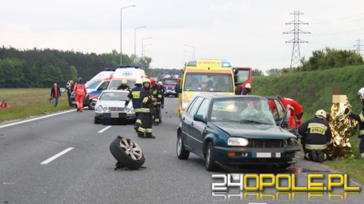 Wypadek trzech samochodów na obwodnicy Opola