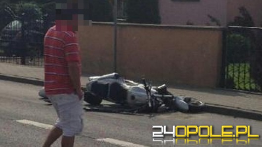 Wypadek motocyklisty w Sidzinie