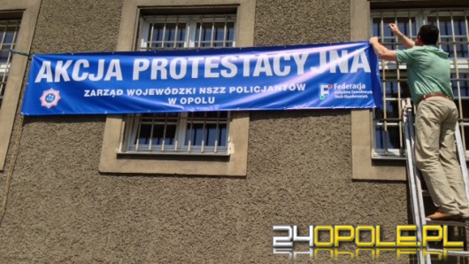 Akcja protestacyjna w opolskiej policji