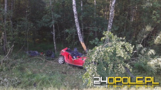 Pijany kierowca podczas wyprzedzania uderzył w drzewo