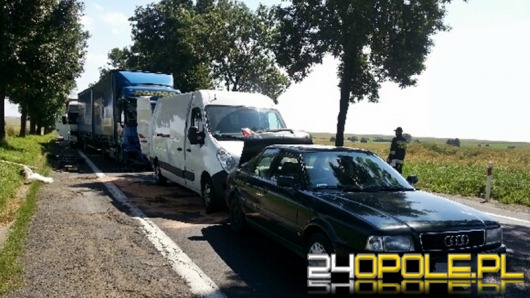 Karambol 5 pojazdów na trasie Opole - Nysa