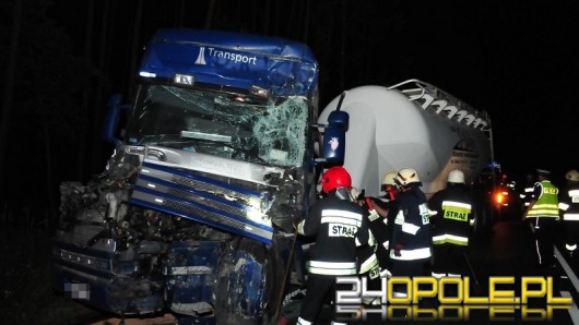 Zderzenie ciężarówek w Grodźcu