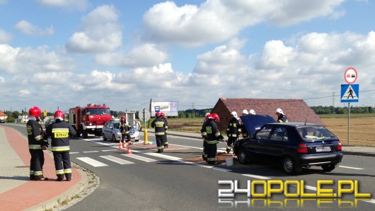 68-letni kierowca wjechał w znak drogowy