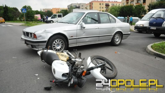 BMW i motorower zderzyły się na Malince