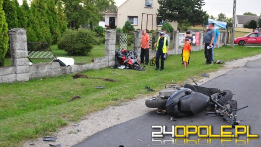 Zderzenie motocykla ze skuterem w Żerkowicach