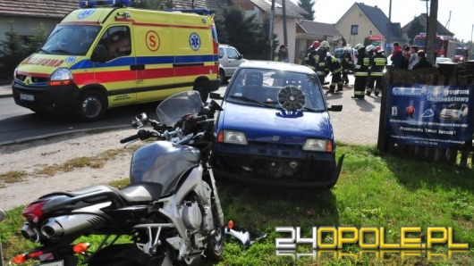 80-letnia kierująca zderzyła się z motocyklistą