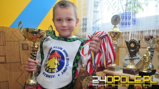 8-letni Paweł z Opola jest wicemistrzem Polski w miniżużlu
