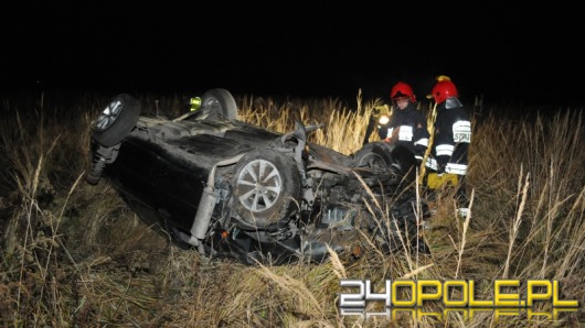 Pijany kierowca dachował na ulicy Północnej