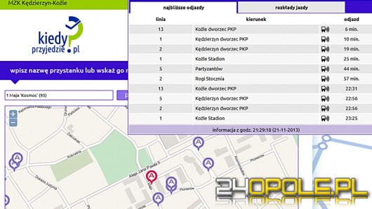 W Kędzierzynie-Koźlu opóźnienie autobusu sprawdzisz online