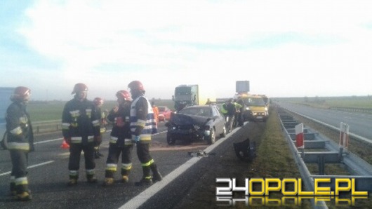 Zderzenie 4 samochodów na A4. Kierowcy utknęli w korku.