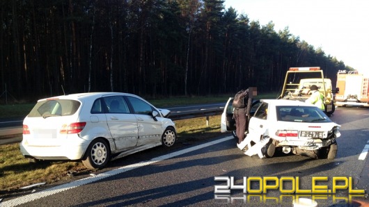 Karambol 5 samochodów na autostradzie A4