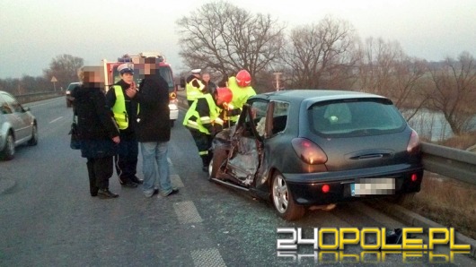 Zderzenie ciężarówki z fiatem na obwodnicy Kędzierzyna-Koźla