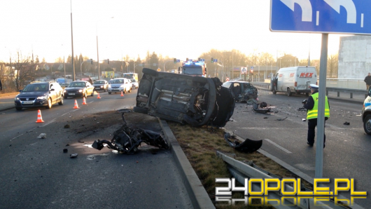 Groźny wypadek na wiadukcie na ul. Ozimskiej