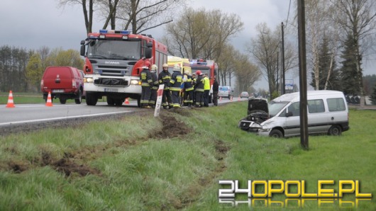 Fiat dachował na trasie Opole-Kluczbork