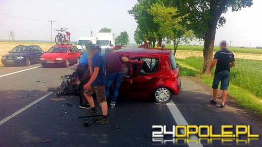 Wypadek na trasie Opole-Nysa, kobieta trafiła do szpitala