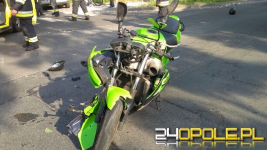 Motocyklista ranny po zderzeniu z samochodem w Opolu 
