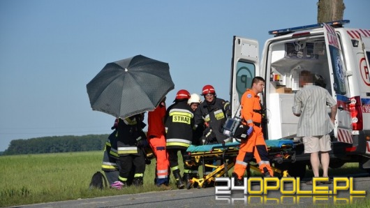 Dwie osoby ranne po wypadku motocykla pod Brzegiem