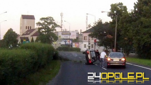 Kierowca volkswagena staranował żywopłot na ul. Wrocławskiej