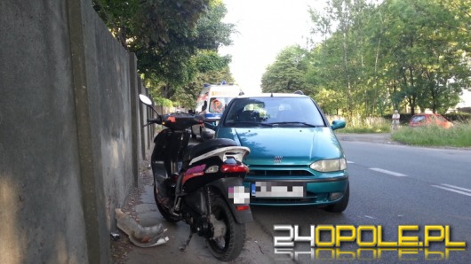 Kompletnie pijany motorowerzysta wpadł w ręce policji