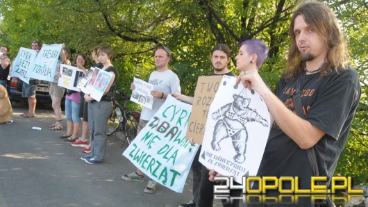 Młodzi opolanie protestowali przed występem cyrku