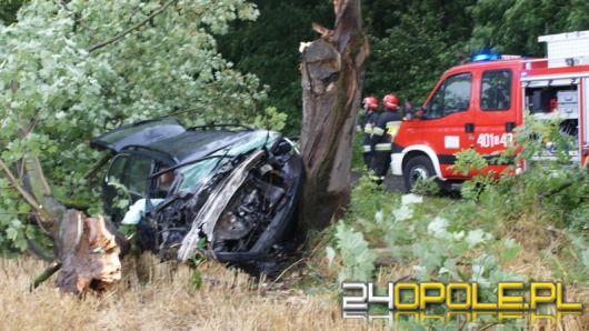 Wypadek pod Brzegiem, 18-letni kierowca walczy o życie