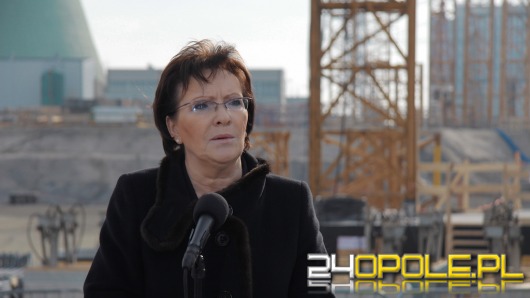Premier Ewa Kopacz odwiedziła plac rozbudowy Elektrowni Opole