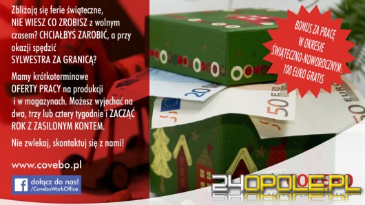 Wyjedź do pracy i zdobądź finanse na święta!
