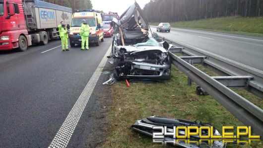 Groźny wypadek na autostradzie