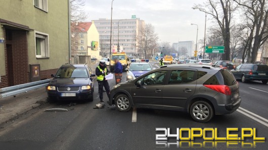 Wypadek na Placu Kazimierza, dwie osoby w szpitalu
