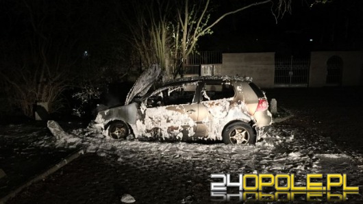 W nocy w centrum Opola spłonęło auto