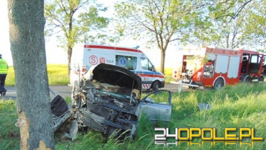 34-letni pasażer volkswagena zginął w wypadku pod Nysą