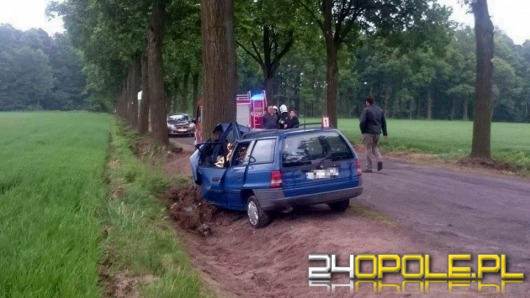 Opel wjechał w drzewo. Kierowca zginął na miejscu.