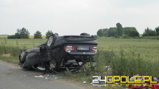 BMW dachowało na autostradzie A4. W akcji śmigłowiec LPR.