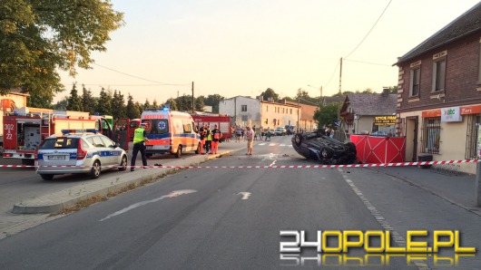 30-letni kierowca nie żyje po dachowaniu w Chróścinie