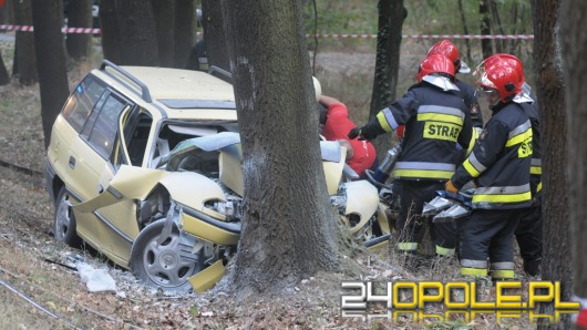 Opel uderzył w drzewo. Kierowca zginął na miejscu.