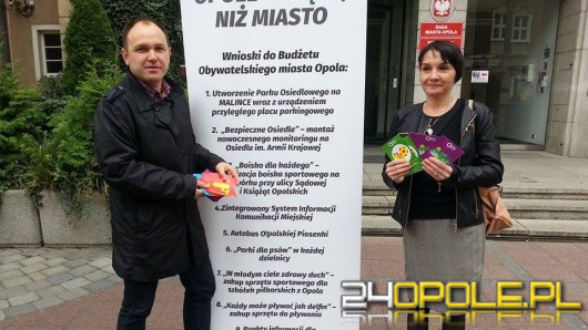 "Opole - więcej niż miasto" promuje wnioski do budżetu obywatelskiego