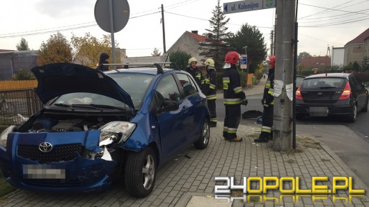 Hyundai i toyota zderzyły się na ulicy Górnej