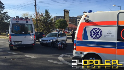 Wypadek na ul. Oleskiej. Ranny 47-letni motocyklista.