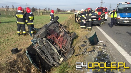 Wypadek podczas wyprzedzania na trasie Opole - Krapkowice