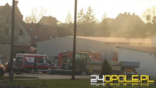 Pożar w warsztacie samochodowym w Niemodlinie