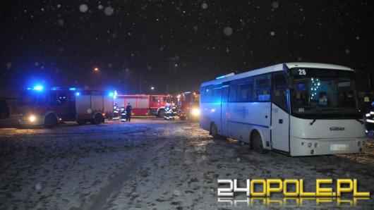 Pożar w autobusie na ul. Grudzickiej