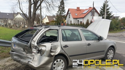 Wypadek na ul. Krapkowickiej, kierowca w szpitalu